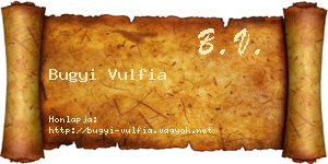 Bugyi Vulfia névjegykártya